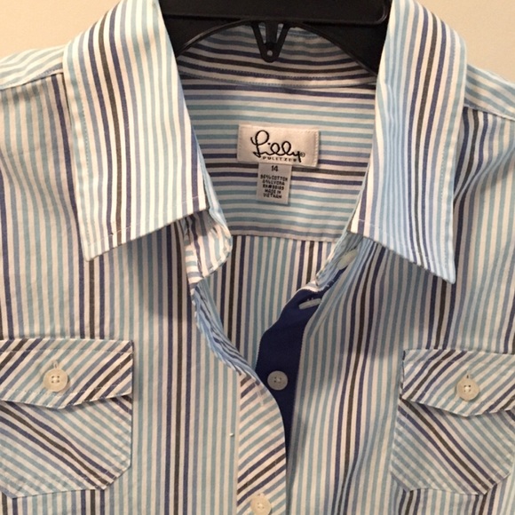 Lilly Pulitzer White Label Striped Button Down Top - Picture 3 of 14